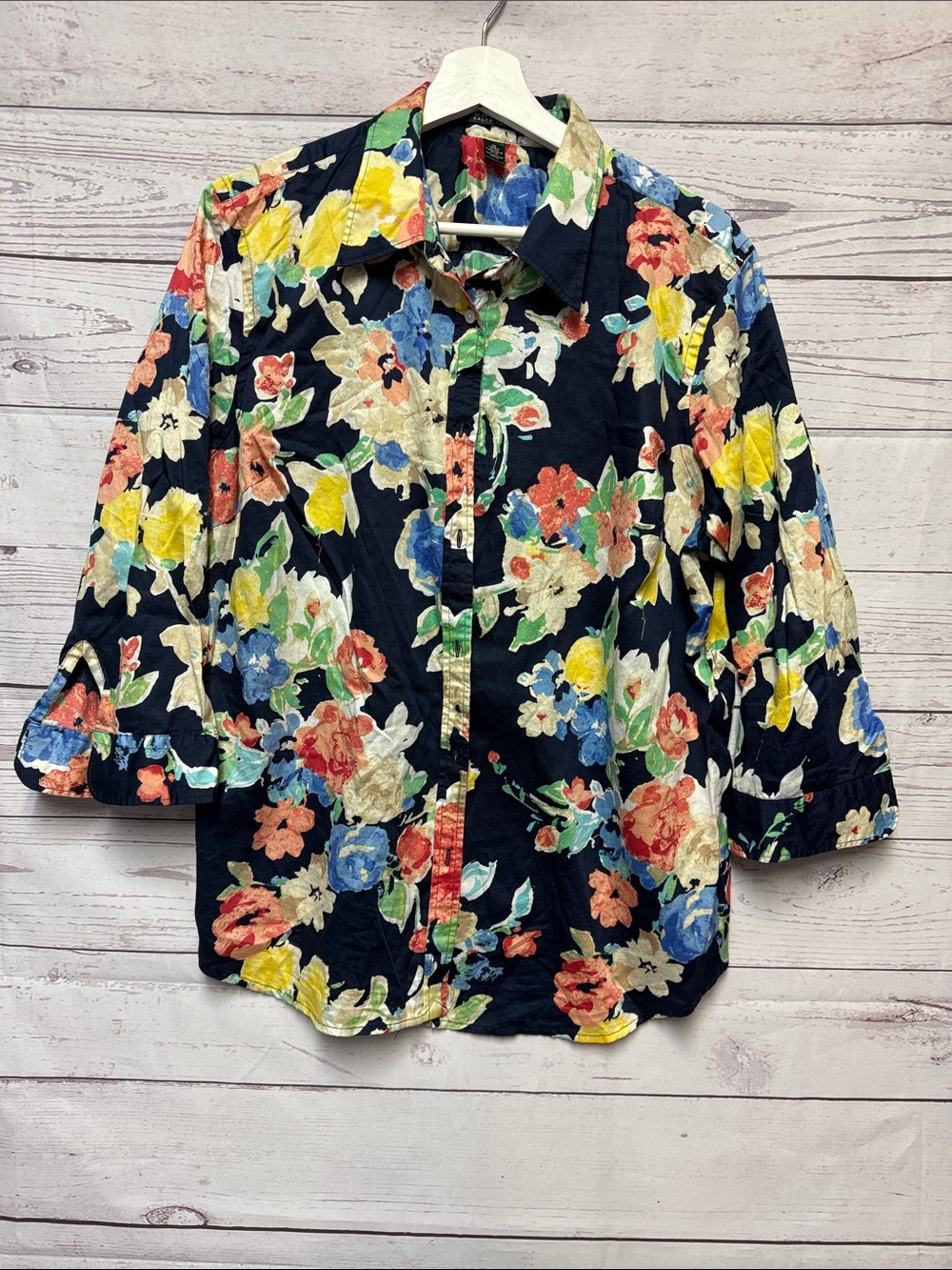Lauren Ralph Lauren buttondown 3/4 sleeve shirt